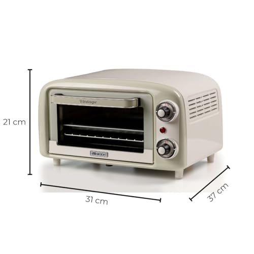 Ariete 3919 Forno Elettrico Vintage, 800W, Capacità 10L, Doppio vetro, Retrò, Beige - Funzionalità e accessori