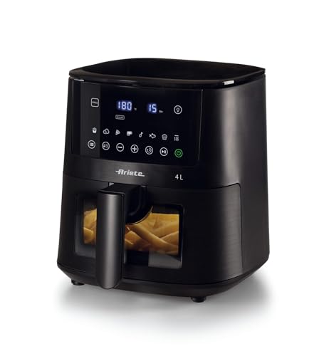 Ariete 4633 Friggitrice ad aria 4L, 1400W, Capacità 4L, 9 programmi, Funzione Shake e Grill, Temperatura fino a 200°C, Nero - Prova pratica