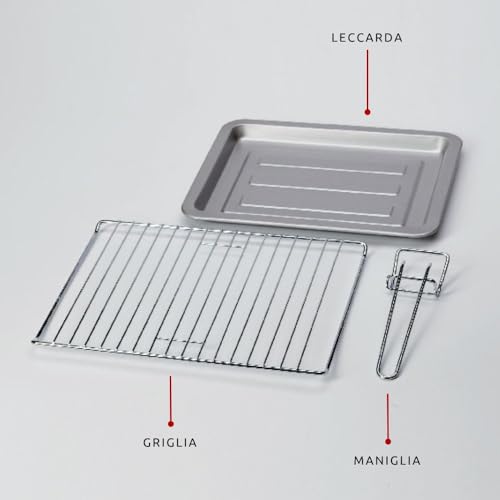 Ariete 979 Forno Elettrico di Design 18 Litri - Ideale per pizza da 30 cm - Doppio vetro - 1380 Watt - Acciaio Inox - Linea Vintage - Celeste - Dettaglio recensione 4