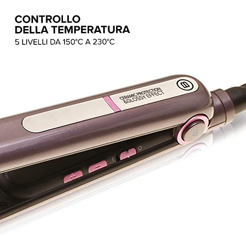 Bellissima Imetec Creativity B9 300 Piastra per Capelli, Styling Liscio o Mosso, Rivestimento in Ceramica, Regolazione Temperatura da 150°C a 230°C, Sistema Riscaldamento Rapido - Dettaglio recensione 4