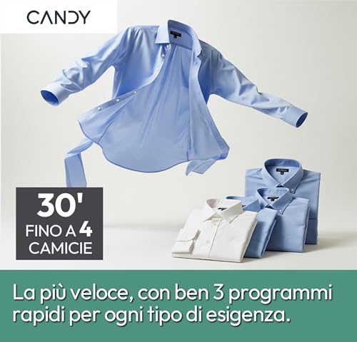Candy Smart Pro CSOE H10A2DE-S Asciugatrice 10 Kg, Pompa di Calore, Libera Installazione, Controllo Remoto Avanzato, Connessa Wi-Fi, Classe A++, Bianca, 59,6x58,5x85 - Funzionalità e accessori
