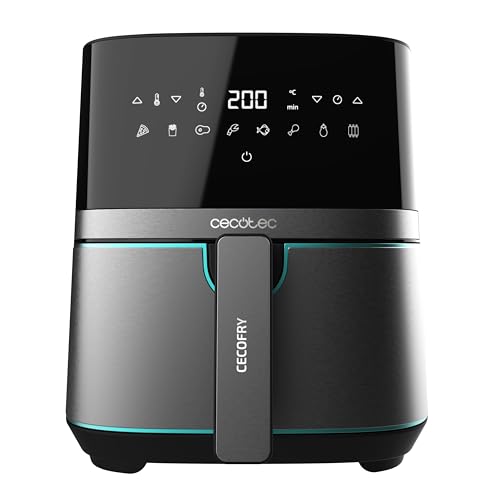 Cecotec Friggitrice ad Aria calda 5.5 L Cecofry Full InoxBlack Pro 5500, 1700 W, Compatta e Digitale, Friggitrice dietetica in Acciaio inox, senza Olio, Tecnologia PerfectCook, Termostato - Prova pratica