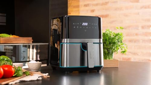 Cecotec Friggitrice ad Aria calda 5.5 L Cecofry Full InoxBlack Pro 5500, 1700 W, Compatta e Digitale, Friggitrice dietetica in Acciaio inox, senza Olio, Tecnologia PerfectCook, Termostato - Dettaglio recensione 4