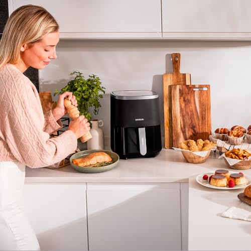 Cecotec Friggitrice ad Aria Cecofry Fantastik Window 4000. Air Fryer Air Fryer. 1400 W, Capacità 4 L, 9 Menu, Controllo Tattile, Tecnologia Perfectcoo, Tempo Regolabile 80-200ºc, 0-60 Minuti - Dettaglio recensione 4