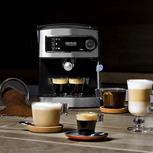 Cecotec Macchina da caffè Power Espresso 20. Capàcità 1,5 L, 20 bar, doppia uscita, vaporizzatore, acciaio inossidabile, scaldatazze, 850 W - Prova pratica