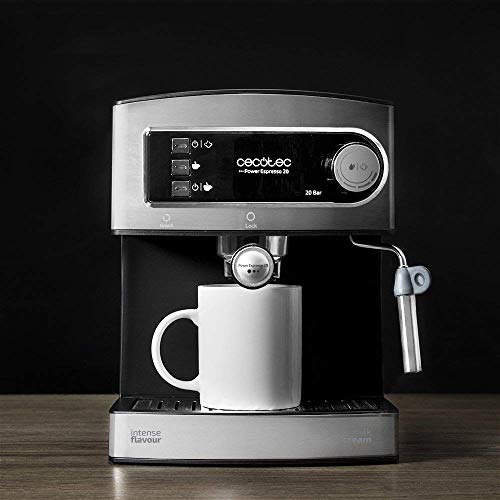 Cecotec Macchina da caffè Power Espresso 20. Capàcità 1,5 L, 20 bar, doppia uscita, vaporizzatore, acciaio inossidabile, scaldatazze, 850 W - Dettaglio recensione 4