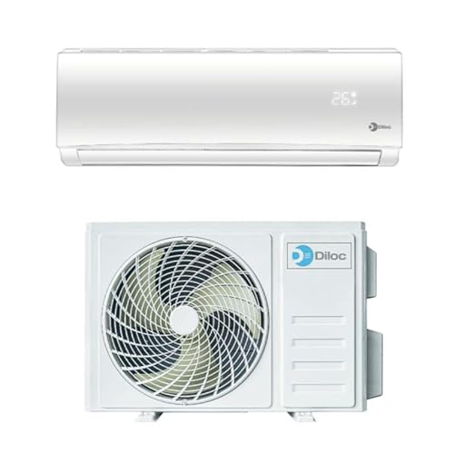 Climatizzatore Condizionatore Diloc Over 12000 BTU inverter monosplit in R32 D.OVER12W in A+++ (A++/A+) Wifi integrato in Pompa di Calore - Design e materiali