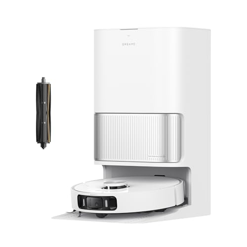 DREAME L40 Ultra AE Robot Aspirapolvere Lavapavimenti, Aspirazione 19.000 Pa, Auto-Pulizia dei Moci con Acqua Calda a 75°C, Diverse Spazzole e Moci Flessibili, Svuotamento Automatico - Design e materiali