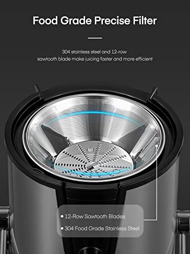 FOHERE Estrattore Frutta e Verdura Potenza Massima 800W, Centrifuga Frutta e Verdura con Bocca da 65mm, 3 Velocità di Regolazione, Spazzola Inclusa, Facile da Pulire, Acciaio Inossidabile Senza BPA - Prova pratica