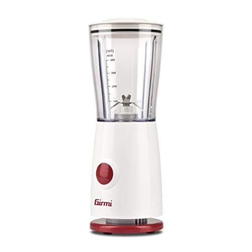Girmi FR03 Frullatore Elettrico, 170W, 4 Lame In Acciaio INOX, 400 ml, Bianco - Design e materiali