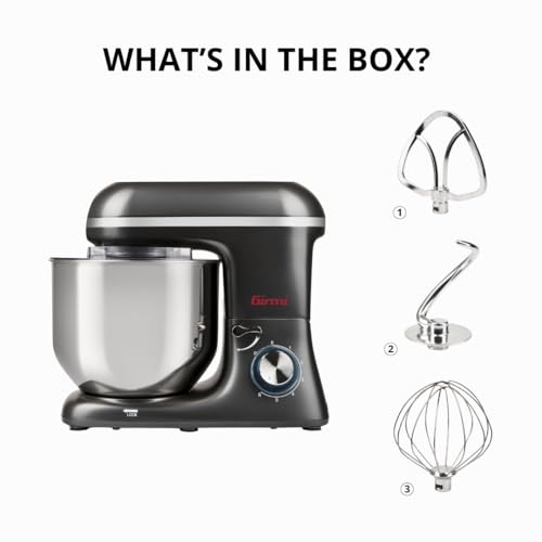 Girmi IM46 Impastatrice Planetaria, 1800 W Max, 8 Litri, 6 Velocità, Pulse, Contenitore inox, Dispositivo di sicurezza, Accessori inclusi, Grigio Antracite - Dettaglio recensione 4