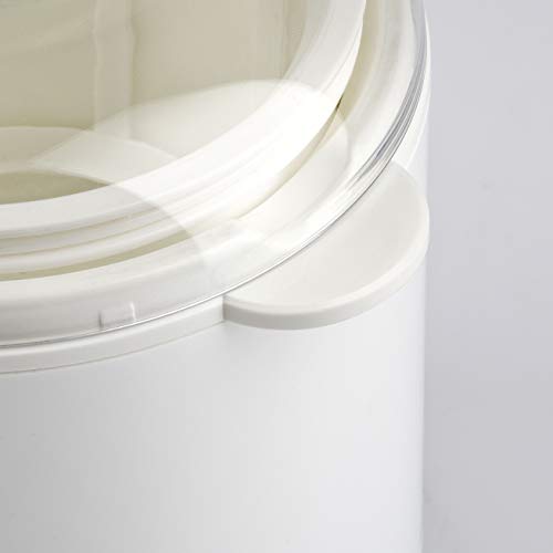 Girmi YG02, Yogurtiera Elettrica con Accessori per Yogurt Greco, Capacità Totale 1,5 litri, 2 Contenitori per utilizzo continuo, Coperchio trasparente con maniglia, Bianco/Verde - Dettaglio recensione 4