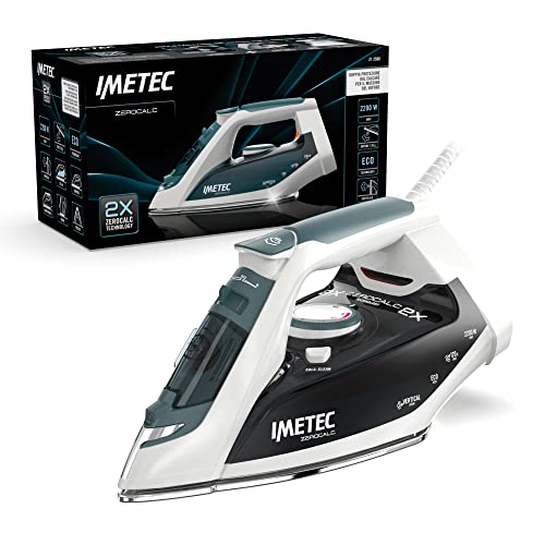 Imetec ZeroCalc Z1 2500 - Ferro da Stiro a vapore - Tecnologia Anticalcare -Piastra Acciaio Inox - 2200 Watt, Colpo Vapore 120 g - Tecnologia a risparmio energetico, Funzione Calc Clean - Design e materiali