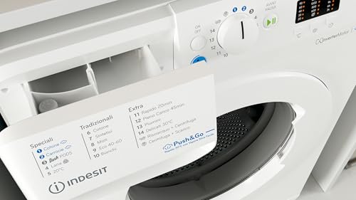 Indesit BWA 81496X WV IT – Lavatrice 8 Kg, Carica Frontale, Libera Installazione, 1400 Giri/min, Classe A, Ciclo PODS, Vapore, 59,5 x 63 x 84,5 cm - Funzionalità e accessori