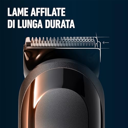 King C. Gillette Kit REGOLABARBA UOMO, 1 Testina, 3 Pettini Regolatori, 1 Spazzolina, 1 Caricatore, RASOIO BARBA ELETTRICO, Idea Regalo Uomo Kit professionale - Funzionalità e accessori
