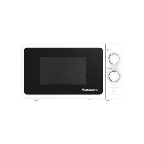 Melchioni Family Forno Microonde con Grill 20L, ONDA, Multifunzione, 800W, Regolazione Manuale, Funzione Grill, Timer 1-35 Min, Dimensioni 45,1x31,9x25,4 cm - Funzionalità e accessori