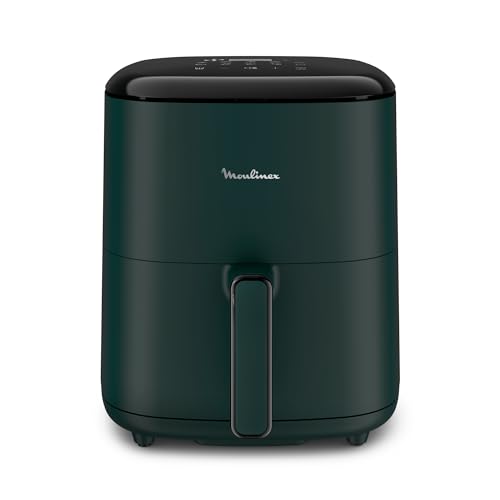 Moulinex Easy Fry Max Friggitrice Ad Aria, Capacità Di 5 L, Fino A Sei Persone, Risparmio Di Tempo ed Energia, Pannello Di Controllo Digitale, 10 Programmi Di Cottura Automatici, EZ2453 - Design e materiali