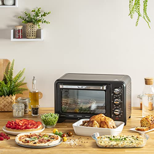 Moulinex OX444810 Optimo Forno Elettrico Ventilato 19 litri, Potenza 1380 W, Max 240°C, Forno per Pizza, Carne, Pesce, Dolci, con 6 Modalità di Cottura, Timer, 2 Accessori - Prova pratica