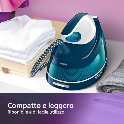 Philips PerfectCare Compact Ferro da Stiro con Caldaia - 2400W, Colpo di Vapore 400g, Pressione 6,5 Bar, Tecnologia OptimalTEMP, Serbatoio 1,5 l, Bianco/Blu (GC7844/20) - Dettaglio recensione 4