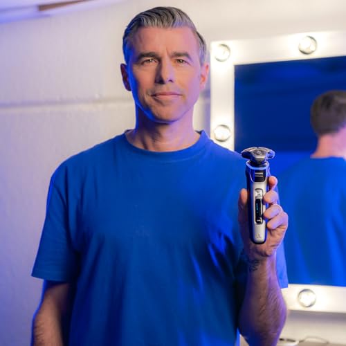 Philips rasoio elettrico serie 3000 - Rasoio elettrico Wet & Dry per uomo con tecnologia SkinProtect, colore Dark Moon, rifinitore a scomparsa, rasoio cordless (modello S3145/00) - Funzionalità e accessori