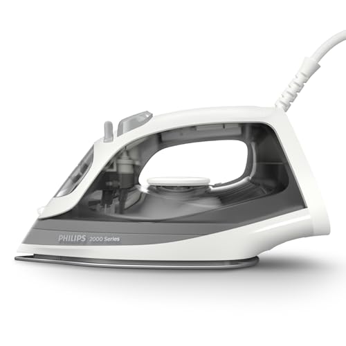 Philips Serie 2000 Ferro da stiro - Fino a 25g/min di vapore. 2000W. Serbatoio 250ml. 4 Impostazioni del vapore. Piastra in ceramica. Leggero per una stiratura rapida e facile. Grigio (DST2020/80) - Dettaglio recensione 4