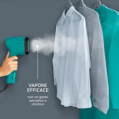 Rowenta Pure Pop, Ferro da Stiro Verticale Portatile a Vapore, Utile per Stirare e Igienizzare i Tuoi Capi, con Sistema Reversibile, Riscaldamento Rapido, Potenza 1300W, Colore Verde 1, DR2024 - Prova pratica