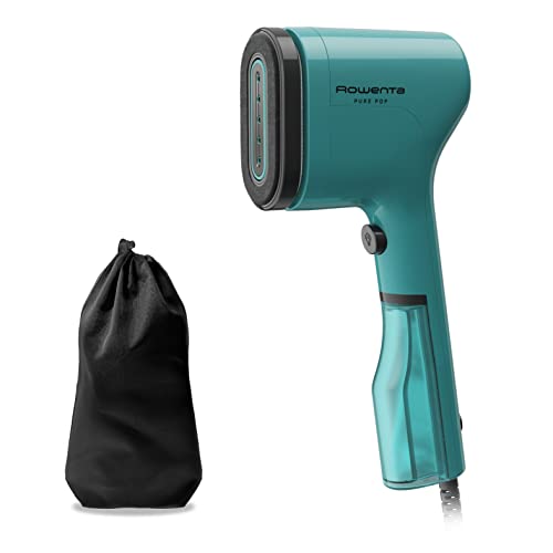 Rowenta Pure Pop, Ferro da Stiro Verticale Portatile a Vapore, Utile per Stirare e Igienizzare i Tuoi Capi, con Sistema Reversibile, Riscaldamento Rapido, Potenza 1300W, Colore Verde 1, DR2024 - Design e materiali